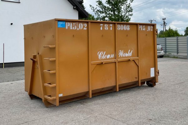 Kontener na śmieci z drzwiami lub klapą 15m³